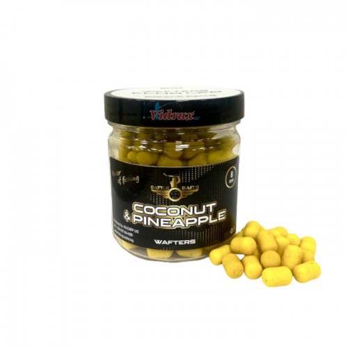 Дъмбели Dumbell Wafters 8 мм FLUO LED Coconut & Pineapple (кокос и ананас) BB0316 - Battle Baits Дъмбели Dumbell Wafters 8 мм FLUO LED Coconut & Pineapple (кокос и ананас) BB0316 - Battle Baits